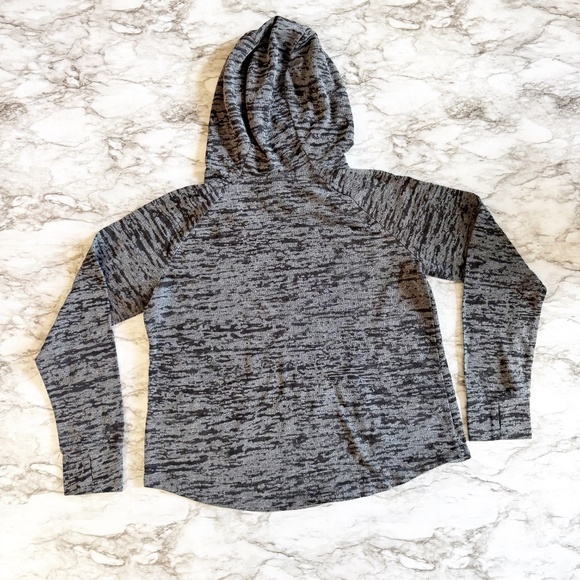 Maurices Gray & Black Lightweight Striped Hoodie Sweater - Picture 5 of 7